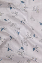 Turkey Linen White with Black & Blue Mix Batel Print Shirts for Men