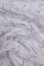 Turkey Linen White With Black Flower Print Shirts For Men