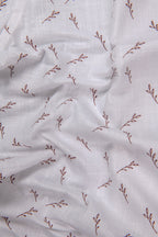 Turkey Linen White With Marrun Print Shirts for Men