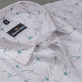 Turkey Linen White with Sky Print Shirts for Men