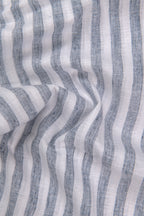 Linen King Blue Patta Print Shirt For Men