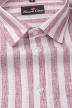 Linen King Ivory Patta Print Shirt For Men