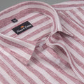 Linen King Ivory Patta Print Shirt For Men
