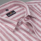 Linen King Ivory Patta Print Shirt For Men