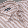 Linen King Wooden Patta Print Shirt For Men