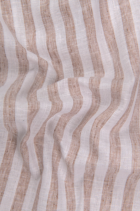 Linen King Wooden Patta Print Shirt For Men