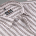 Linen King Gray Patta Print Shirt For Men
