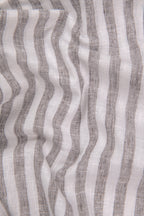 Linen King Gray Patta Print Shirt For Men