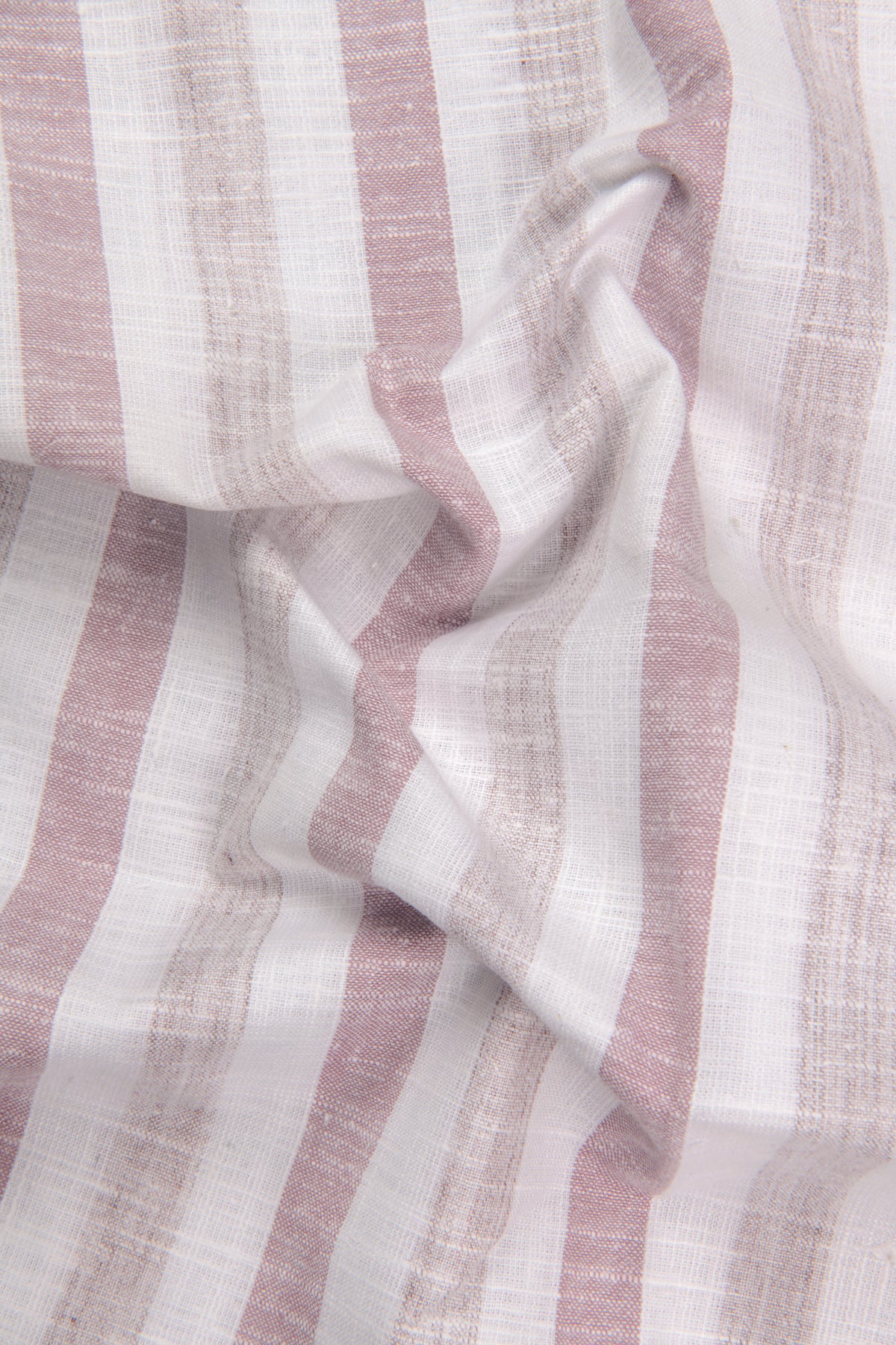 Pure Linen Maroon & Wooden Patta Print Shirt For Men