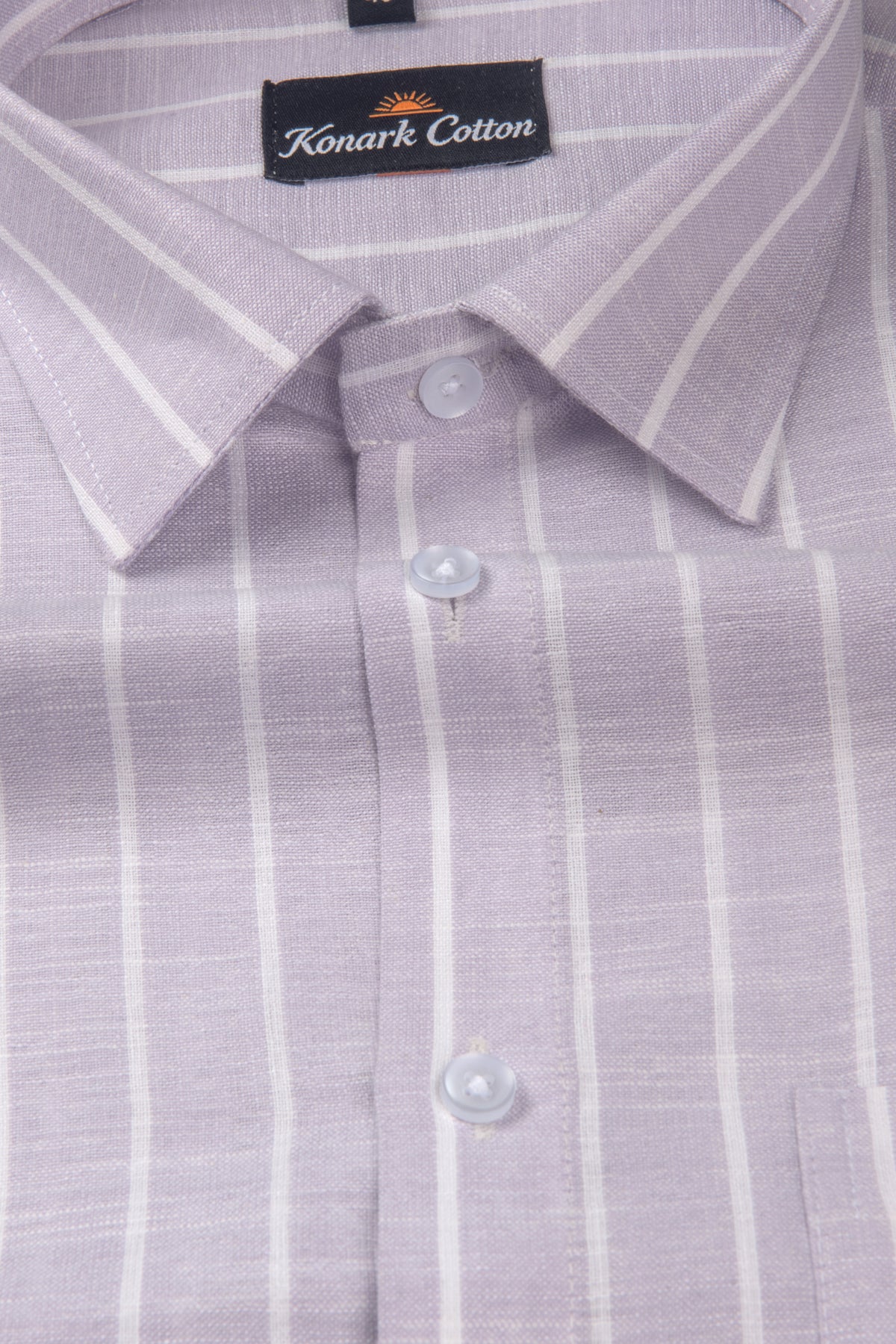 Elite Linen Purple With White Stripe Shirt For Men