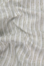 Euro Linen White With Mehndi Lining Shirt For Men