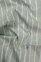 Elite Linen Parrot With White Stripe Shirt For Men